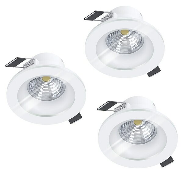Eglo Set okroglih LED vgradnih svetilk Salabate (18 W, Bela, Nevtralno bela)