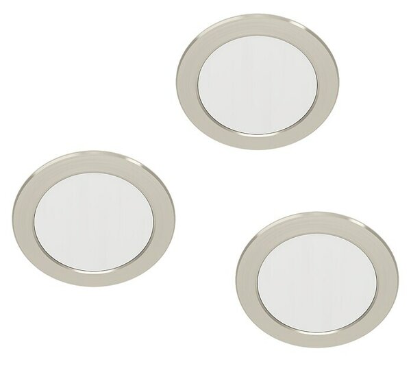Eglo Set okroglih LED vgradnih svetilk Calogne (3 W, Ø x V: 8,6 x 4 cm, Nikelj)
