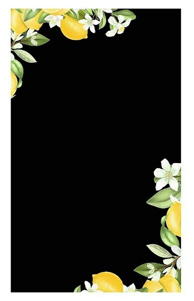 Lepljiva folija za okno Limone (Š x V: 30 x 50 cm, Črna)