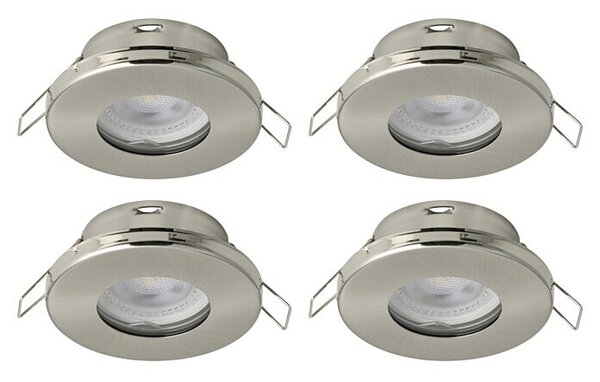 Eglo Set okroglih LED vgradnih svetilk Mazuby-LED 1 (5 W, Nikelj, Toplo bela)