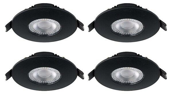 Eglo Set okroglih LED vgradnih svetilk Mazuby-LED 1 Starr (5 W, Črna, Toplo bela)