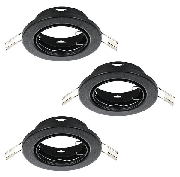 Eglo Set vgradnih svetilk Agulo 1 (105 W, Ø x V: 8,5 x 2,5 cm, Črna)