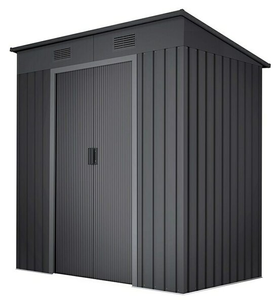 Hoggar Vrtna lopa Oulu Dark (Zunanje dimenzije vključno s strešnim previsom (Š x G): 238 x 130 cm, Jeklo, Osnovna plošča: 3,14 m²)