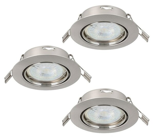 Eglo Set vgradnih svetilk Mazuby (5 W, Nikelj, Toplo bela)