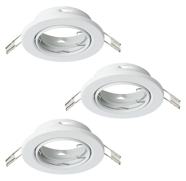 Eglo Set vgradnih svetilk Agulo 1 (105 W, Ø x V: 8,5 x 2,5 cm, Bela)