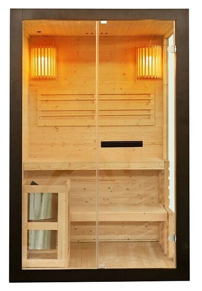 Sanotechnik Finska savna Panorama Black (Do x Š x V: 120 x 130 x 200 cm, 3,5 kW)