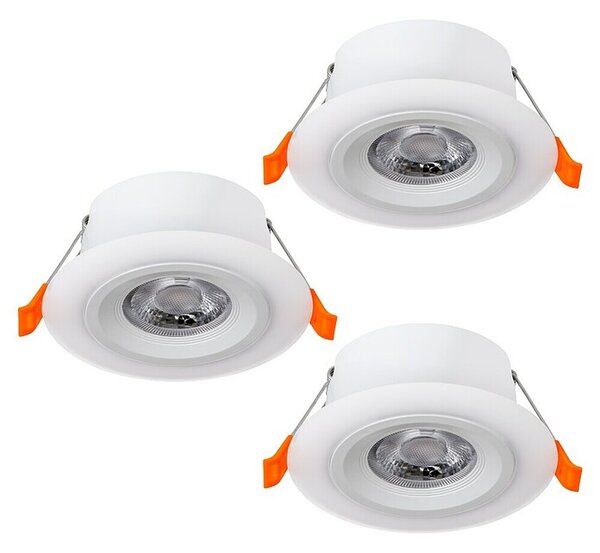 Eglo LED vgradni žaromet Calonge (Toplo bela, Premer: 10 cm, 3 kos, Bela)