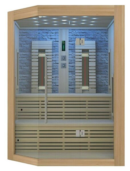 Sanotechnik IR kabina Kiruna (Š x V: 160 x 210 cm, 3.300 W, 3 karbonsko-magnezijeve grelne plošče)