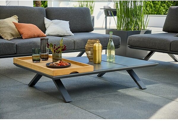 Sunfun Lumar Vrtna kavč miza (Do x Š x V: 120 x 80 x 27 cm, Siva)
