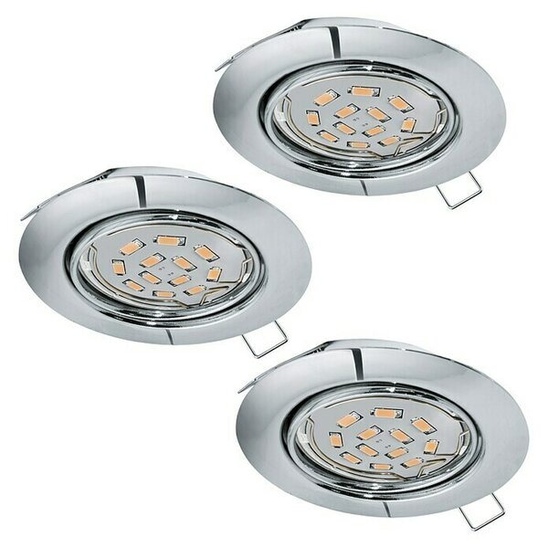 Eglo Set okroglih LED vgradnih svetilk Peneto (Toplo bela, Premer: 87 mm, Vgradni premer: 70 mm)