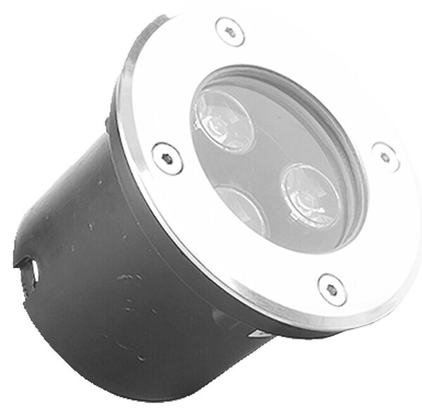 Green Tech LED okrogla vgradna svetilka (12 V, 3 W, Ø x V: 100 x 80 mm)