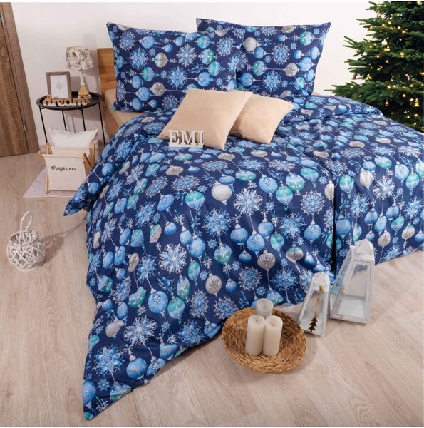 Božična bombažna posteljnina Magic blue EMI