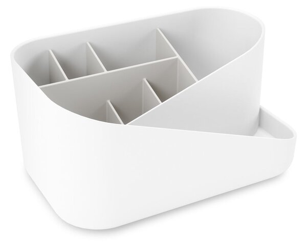 Bel plastičen kopalniški organizator za kozmetiko Glam – Umbra