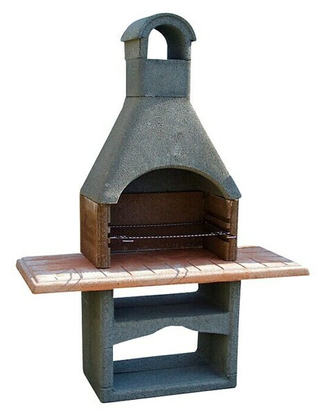Žar kamin Liapor Lecca 004 (Površina za peko v komori: 64 x 40 cm, Do x Š x V: 147 x 67 x 206 cm)
