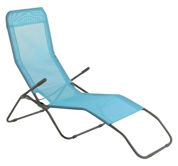 Sunfun Vrtni ležalnik Marissa (137 x 59 x 105 cm, Turkizna, Jeklo)