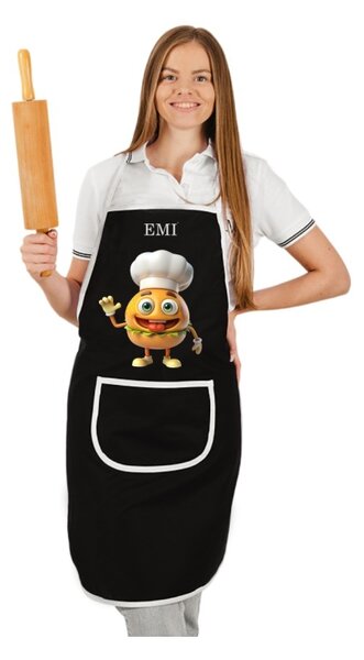 Kuhinjski predpasnik Burger EMI, črna