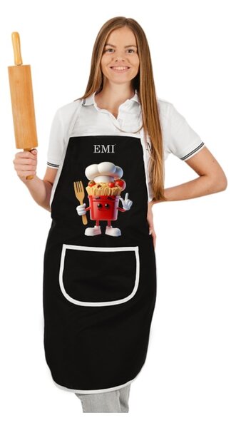 Kuhinjski predpasnik Pasta EMI, črna