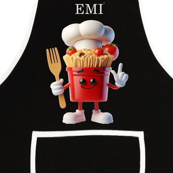 Kuhinjski predpasnik Pasta EMI, črna