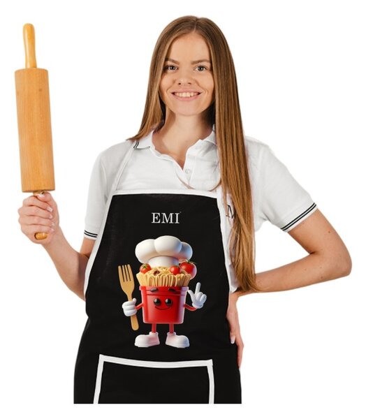 Kuhinjski predpasnik Pasta EMI, črna