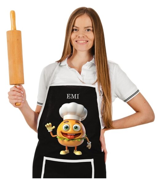 Kuhinjski predpasnik Burger EMI, črna