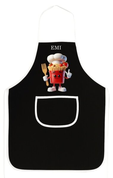 Kuhinjski predpasnik Pasta EMI, črna