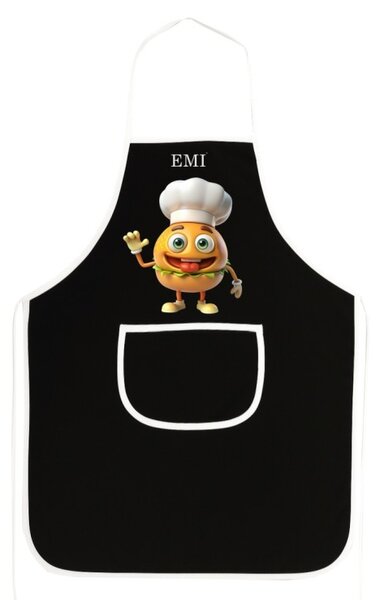 Kuhinjski predpasnik Burger EMI, črna
