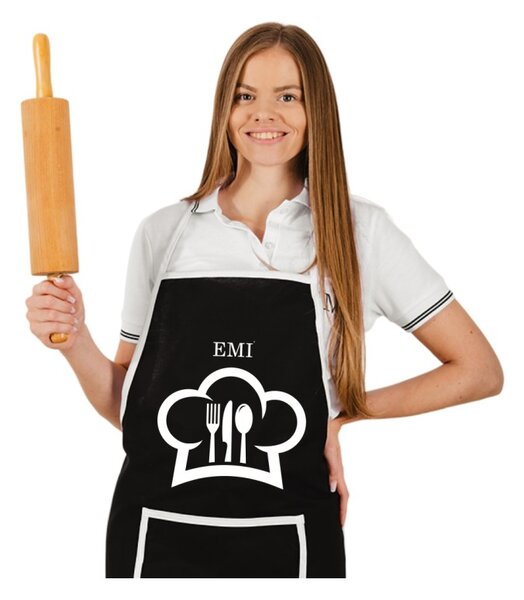 Kuhinjski predpasnik Chef EMI, črna