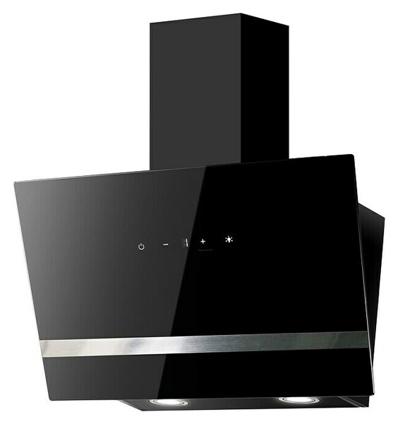 Respekta Poševna napa Hera (Širina: 59,5 cm, Maksimalna zmogljivost ventilatorja pri odvajanju zraka: 567,9 m³/h, Črne barve/srebrne barve)