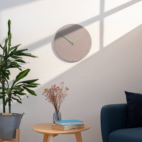 Stenska ura Luxhora Pura Circ Light Grey 11 barv kazalcev
