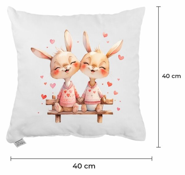 Dekorativni vzglavnik Bunny Together 40x40 cm EMI