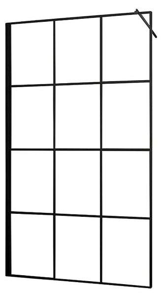 Sanotechnik Tuš stena Elite (Š x V: 120 x 195 cm, Črna)