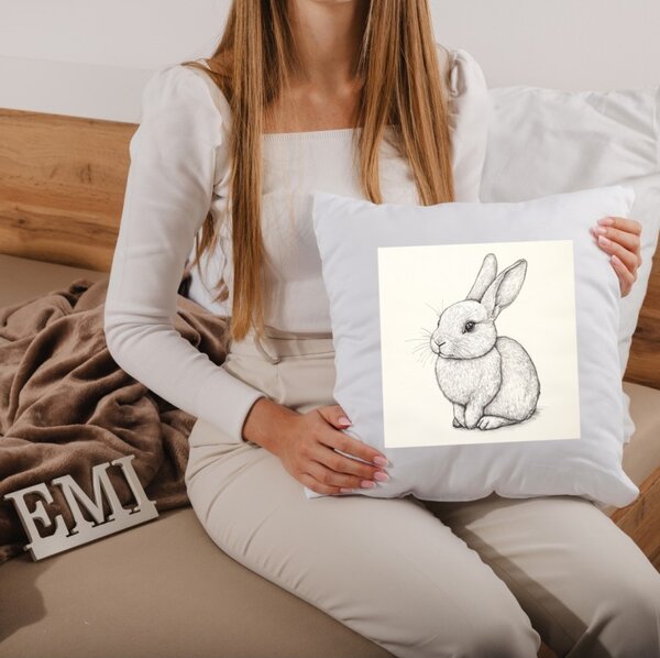 Okrasni vzglavnik Bunny Sketch 40x40 cm EMI