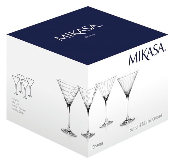 Set 4 kozarcev za martini Mikasa Cheers, 290 ml