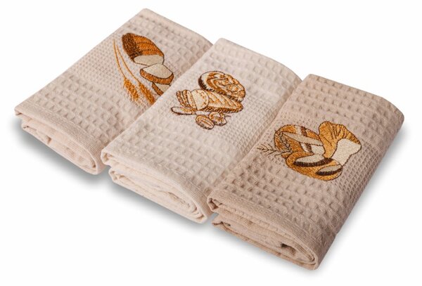 Vafeljaste kuhinjske krpe Bread set 3 kosi EMI