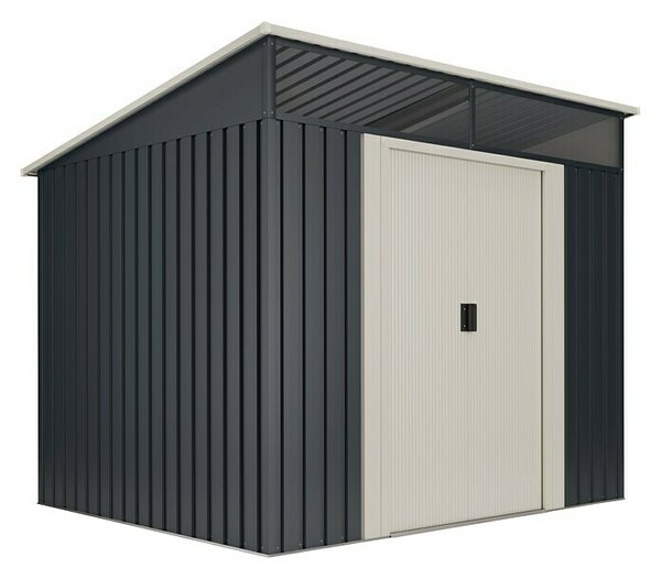 Hoggar Vrtna lopa Gänsen II (Zunanje dimenzije vključno s strešnim previsom (Š x G): 238 x 193 cm, Osnovna plošča: 4,6 m², Antracitna/siva barva, Jekl