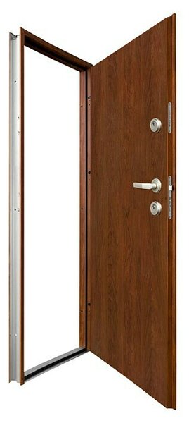 Jeklena zaščitna vrata Tango (800 x 2.000 mm, Smer odpiranja: Desno, Rjava)