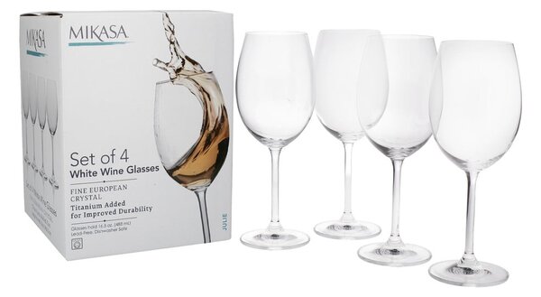 Set 4 kozarcev za vino Mikasa Julie, 469 ml