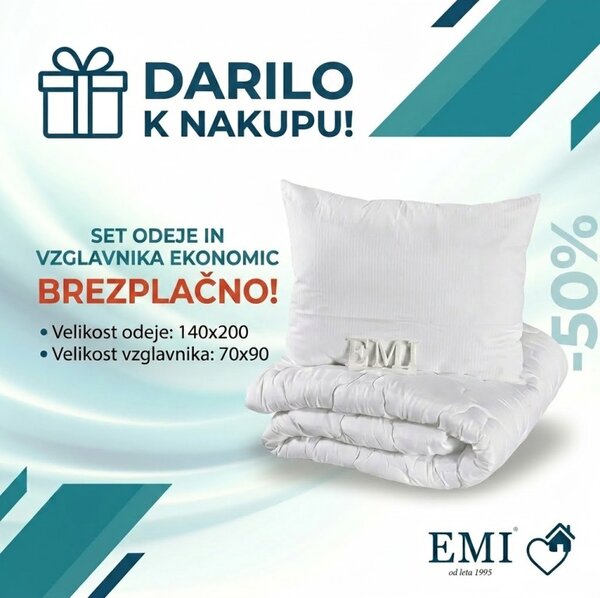 Vzmetna vzmetnica Memory Spring EMI 90x200 + Set za spanje BREZPLAČNO