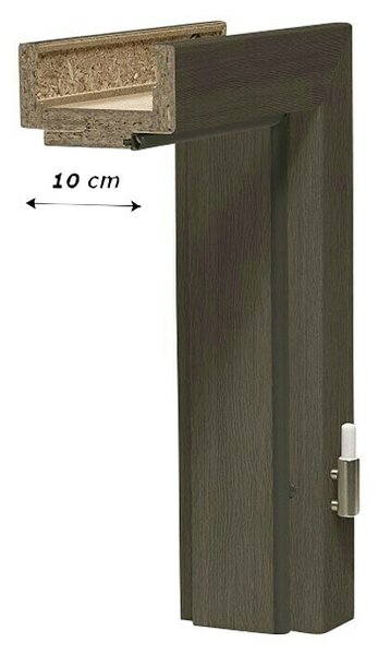 GetaDoor Aperto Podboj za vrata Cappuccino GA44 (850 x 2.000 mm, Debelina stene: 10 cm, Smer odpiranja: Desno, Sivorjava/Cappucino grey)