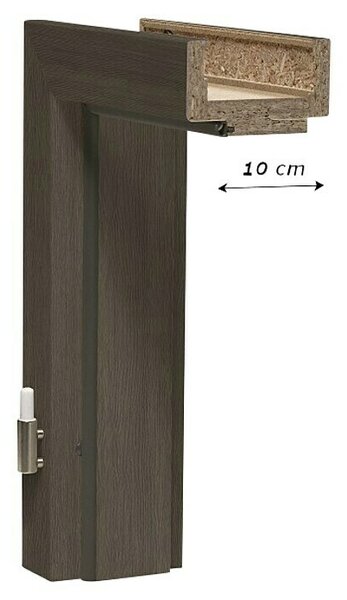 GetaDoor Aperto Podboj za vrata Cappuccino GA44 (650 x 2.000 mm, Debelina stene: 10 cm, Smer odpiranja: Levo, Sivorjava/Cappucino grey)