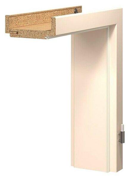 Podboj za vrata Laminit GL223 (Š x V: 750 x 2.000 mm, Širina zidu: 10 cm, Desno, Bela)