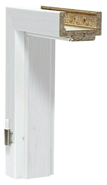 GetaDoor Lamineo Podboj za vrata GLN15 (850 x 2.000 mm, Debelina stene: 10 cm, Smer odpiranja: Levo, Bela/siva)