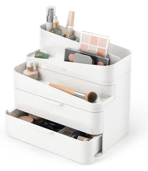 Beli plastični organizator kopalnice Glam - Umbra