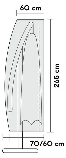 SENSUM Zaščitna prevleka za senčnik (Plastika, Ustrezno za: Senčnik do Ø 450 cm)