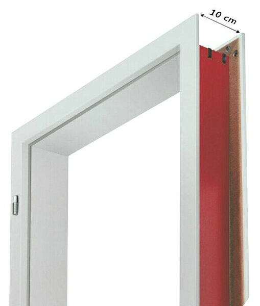 Doornite Podboj za vrata (650 x 2.000 mm, Debelina stene: 10 cm, Smer odpiranja: Levo, Bela)