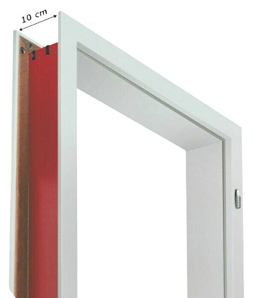 Doornite Podboj za vrata (650 x 2.000 mm, Debelina stene: 10 cm, Smer odpiranja: Desno, Bela)