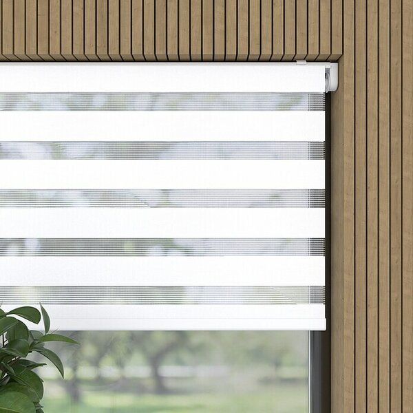 Dvojni rolo Basic (Š x V: 45 x 150 cm, Bele barve)