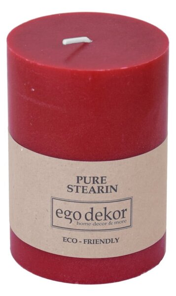 Rdeča sveča Eco candles by Ego dekor Friendly, čas gorenja 37 h