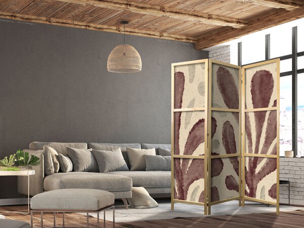 Japanski paravan - Waving Leaves - Irregular Plant Shapes in the Style of Matisse