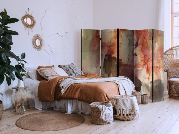 Paravan - Rose Abstraction - Spilled Watercolor Paint in Spring Colors